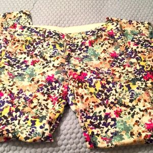 Abstract Floral design jeans by Ann Taylor